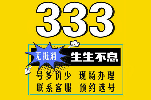 成武尾号333手机靓号