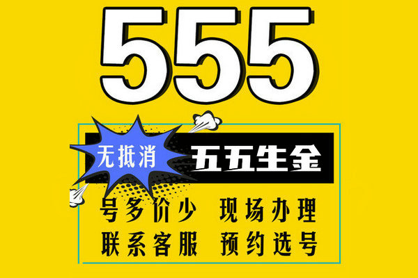 单县尾号555手机靓号